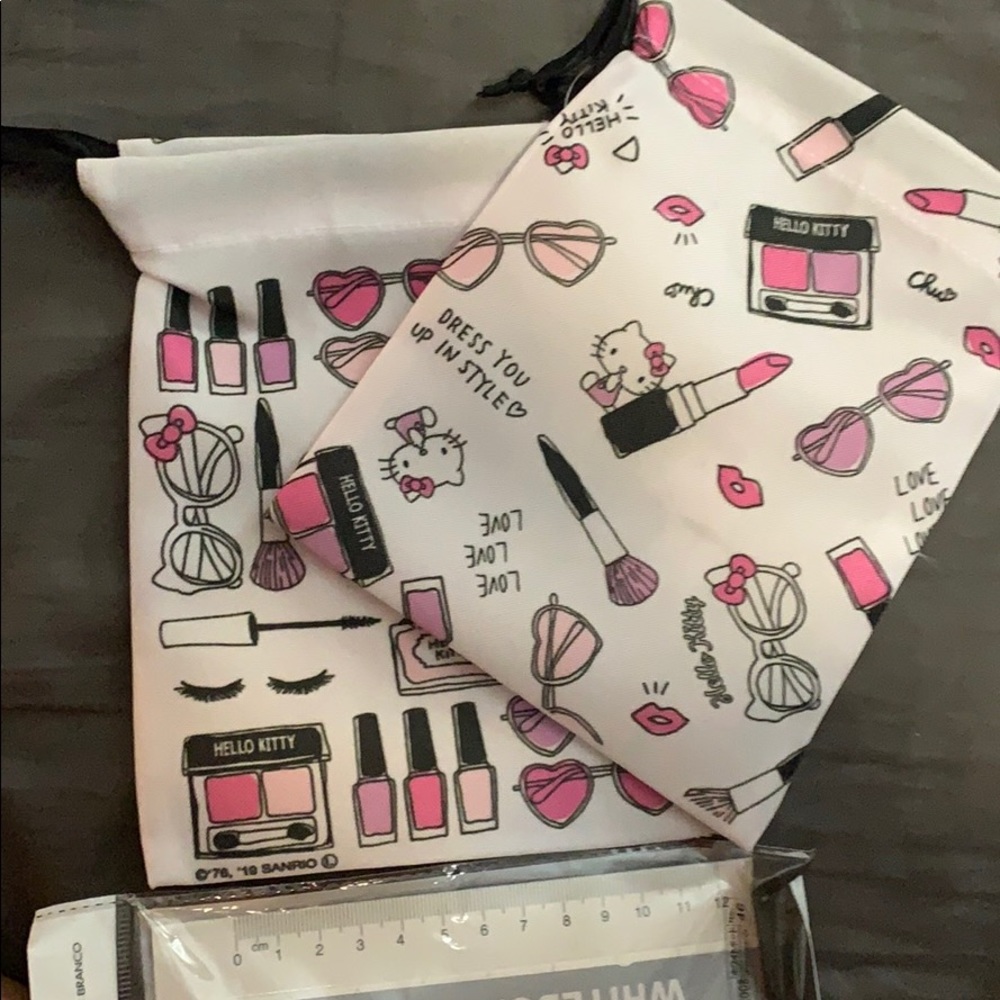 Two Hello Kitty Draw String Bags - image 2